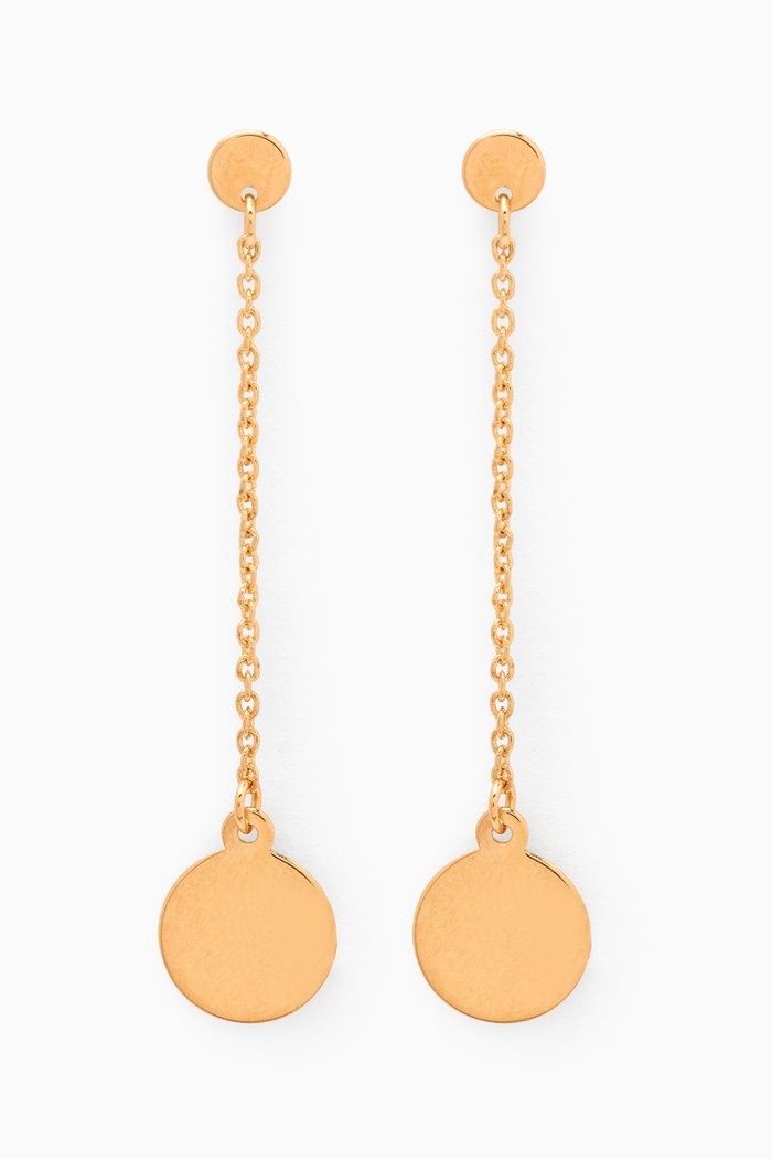 

Galeria Disc Chain Earrings in 18kt Gold, Yellow
