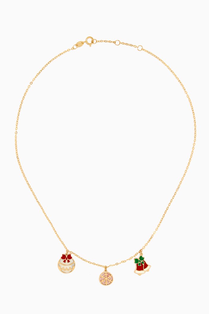 

Christmas Festive Charm Necklace in 18kt Yellow Gold