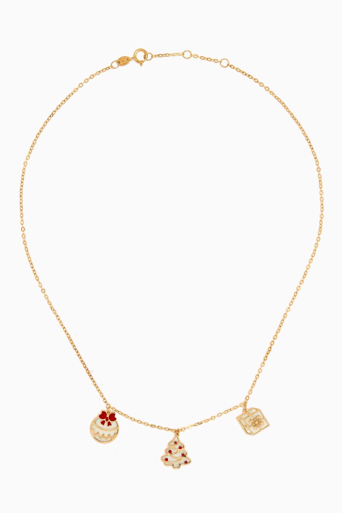 

Christmas Festive Charm Necklace in 18kt Yellow Gold
