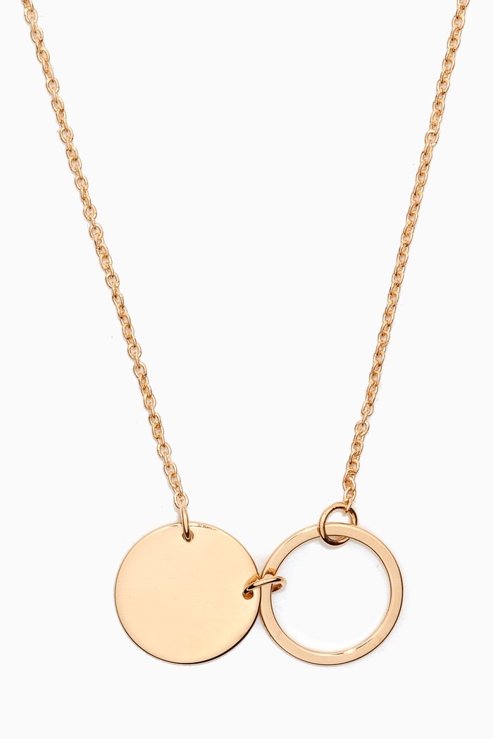 

Galeria Disc Ring Necklace in 18kt Yellow Gold
