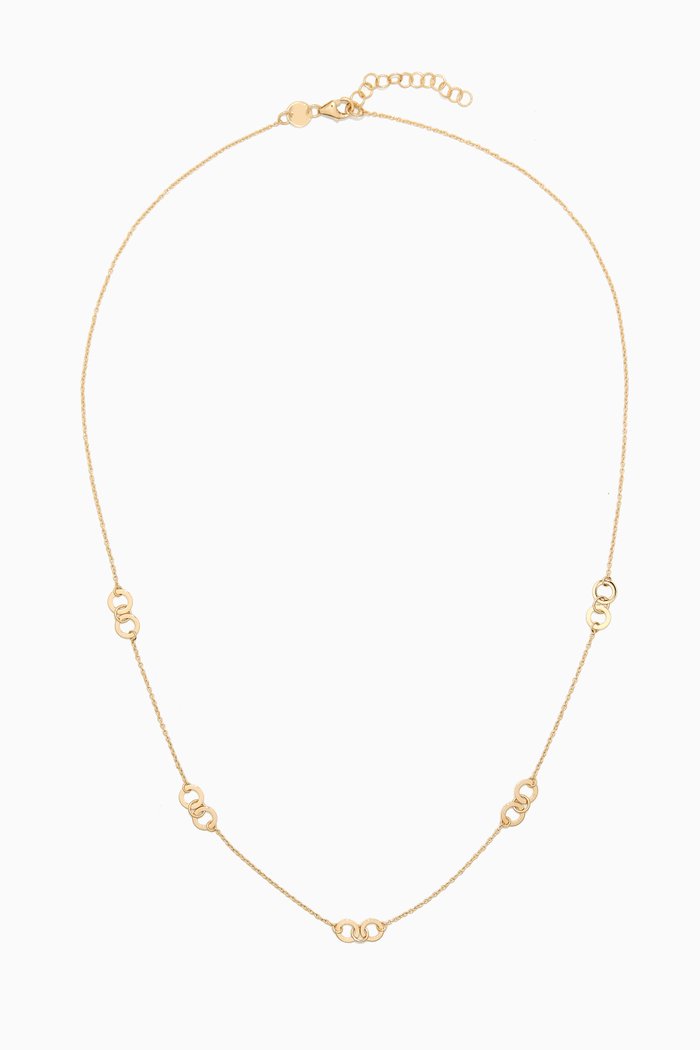 

Galeria Disc Ring Necklace in 18kt Yellow Gold