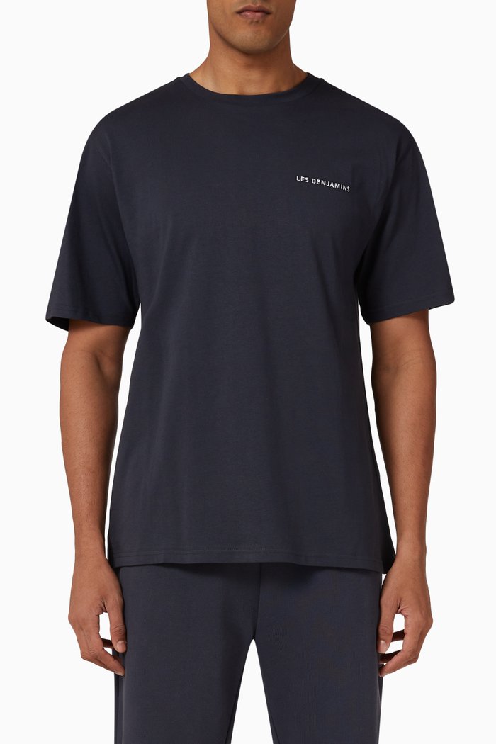

Short Sleeve Tee 303 in Cotton Jersey, Blue