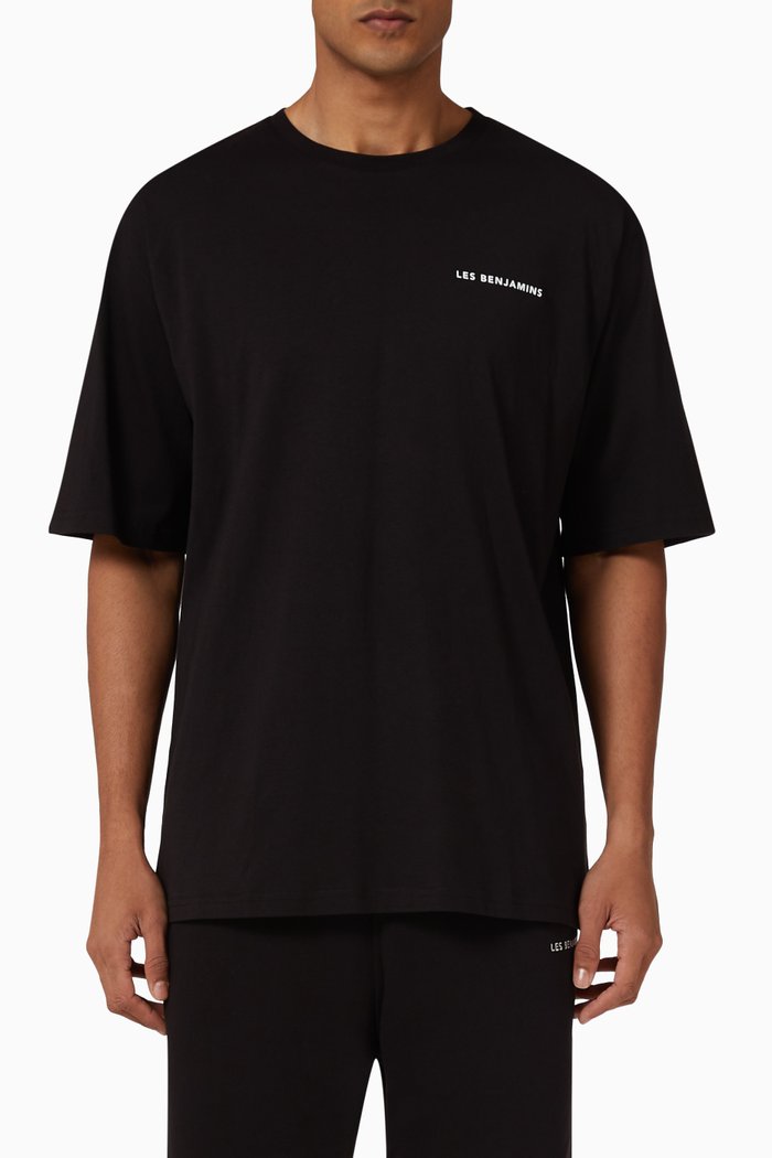 Short Sleeve Tee 004 in Cotton, Black