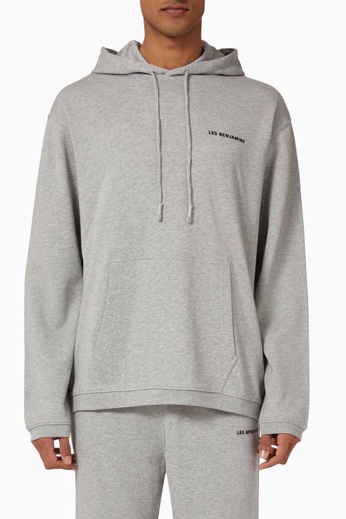 Hoodie 003 in Cotton, Grey