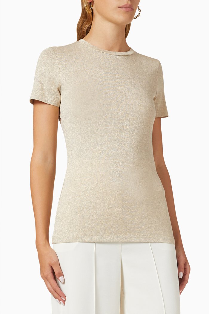 

Lotus T-shirt in Lurex-jersey, Gold