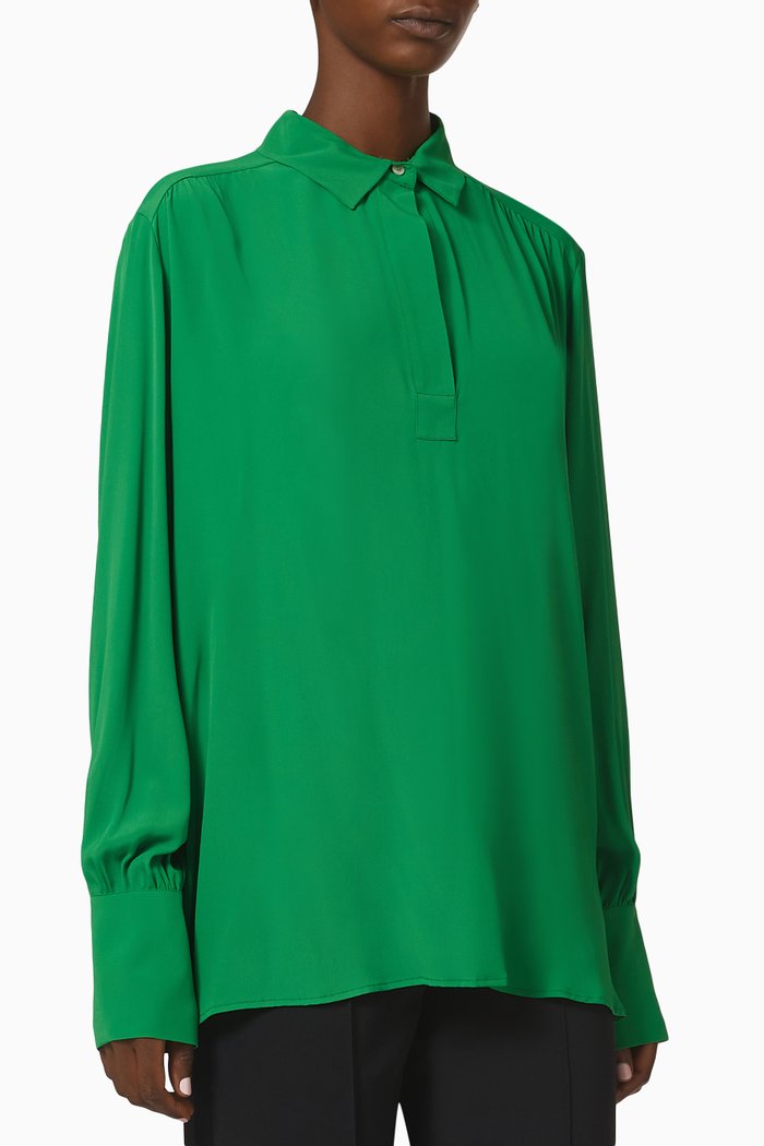 

Vanna Shirt in Silk, Green