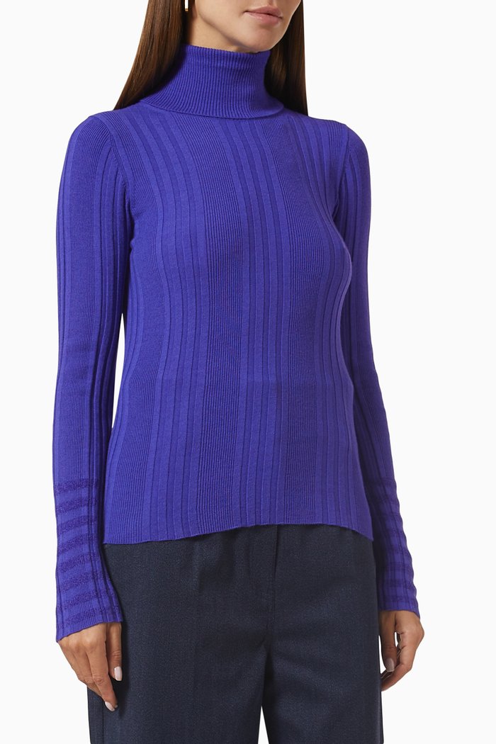 

Verdun Sweater in Viscose & Nylon, Purple