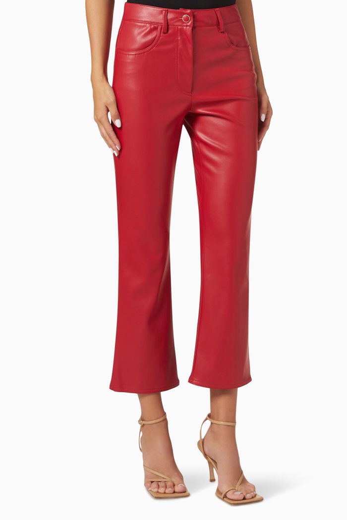 

Nias Flared Jersey Pants, Red