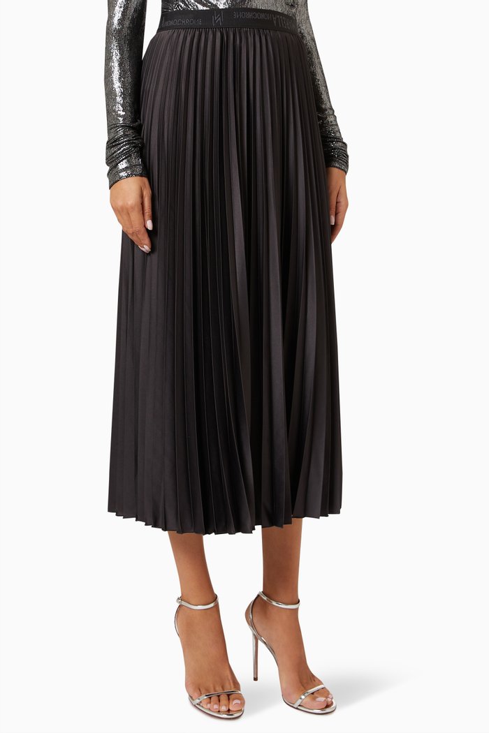 

Domino Pleated Skirt, Grey
