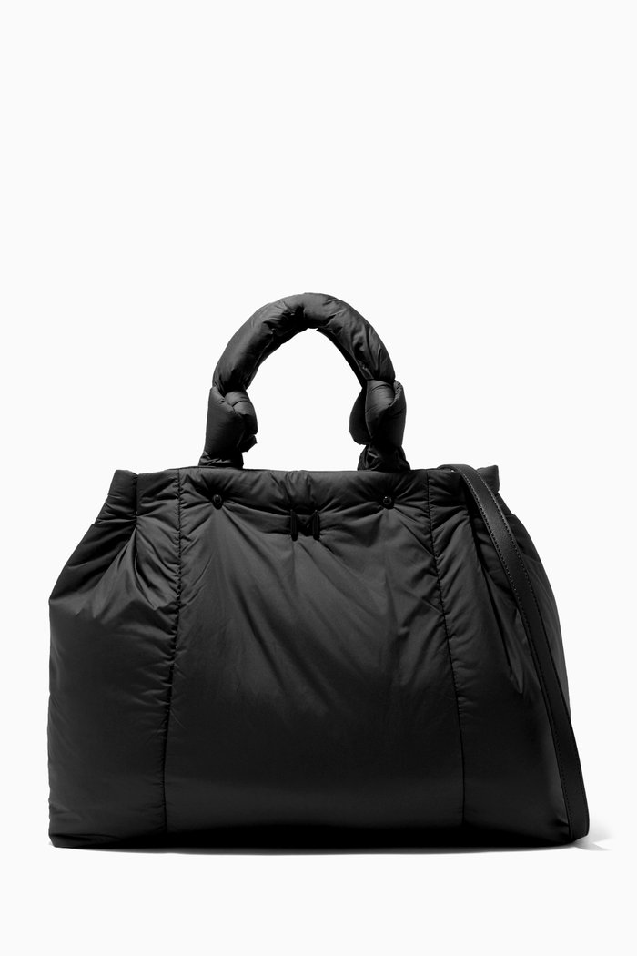 

Ampex Large Shopping Tote Bag in Padded Nylon, Black