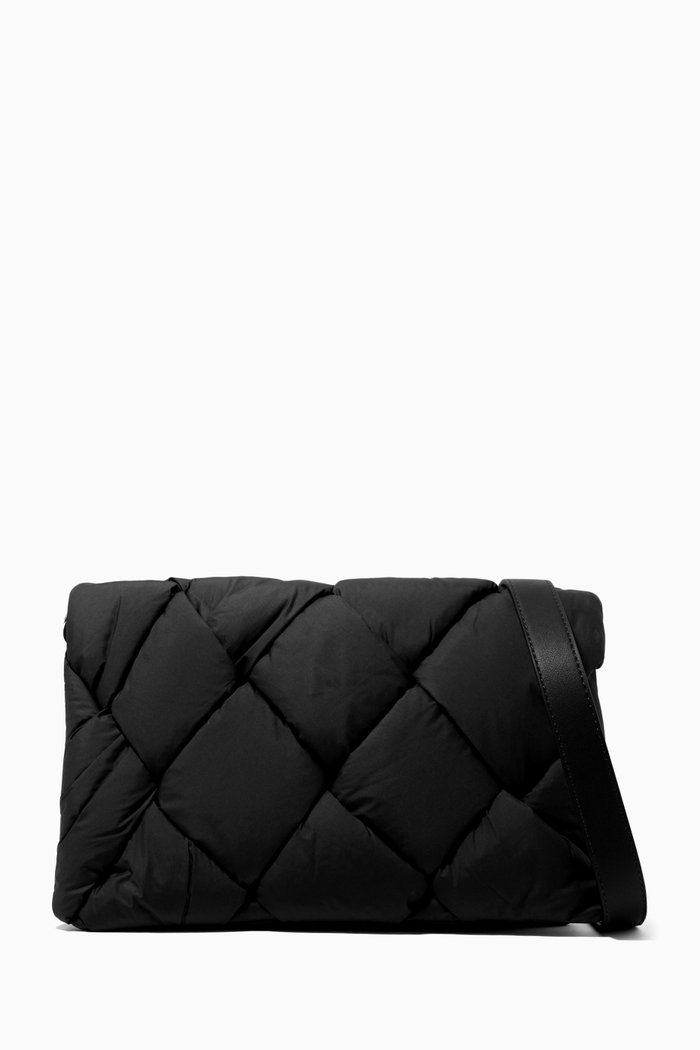 

Romeo Shoulder Bag in Quilted Nylon, Black