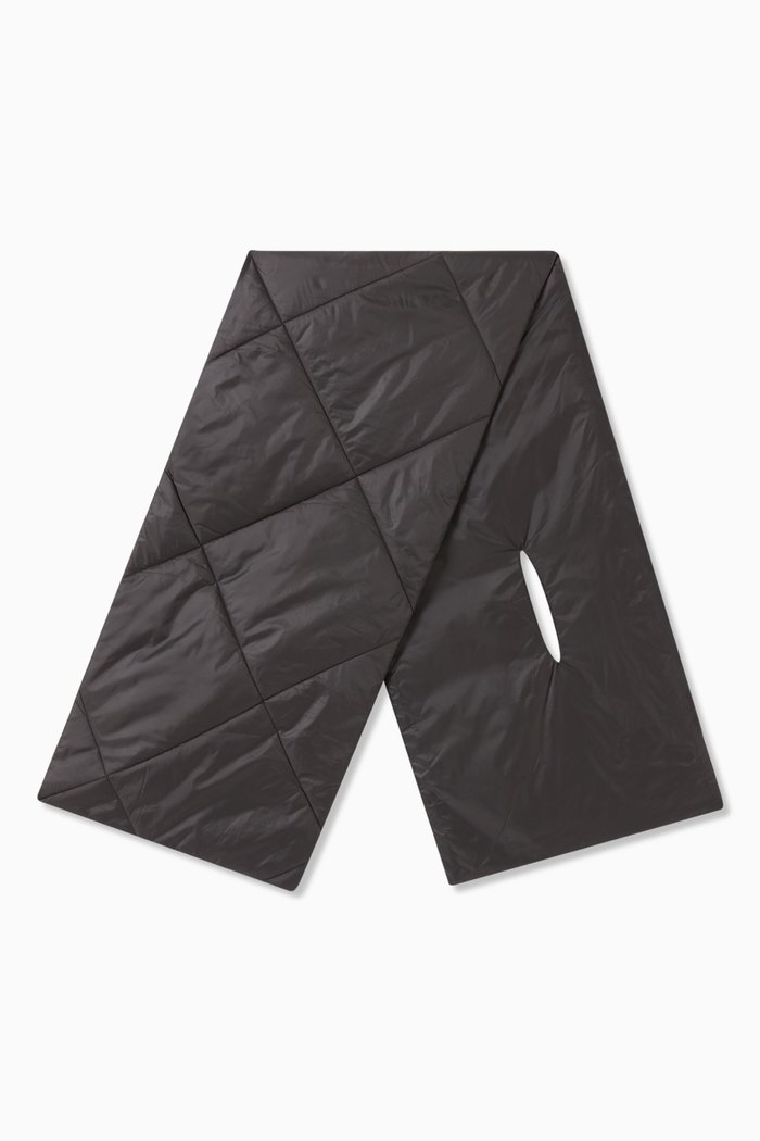 

Assenzi Scarf in Quilted Nylon, Grey