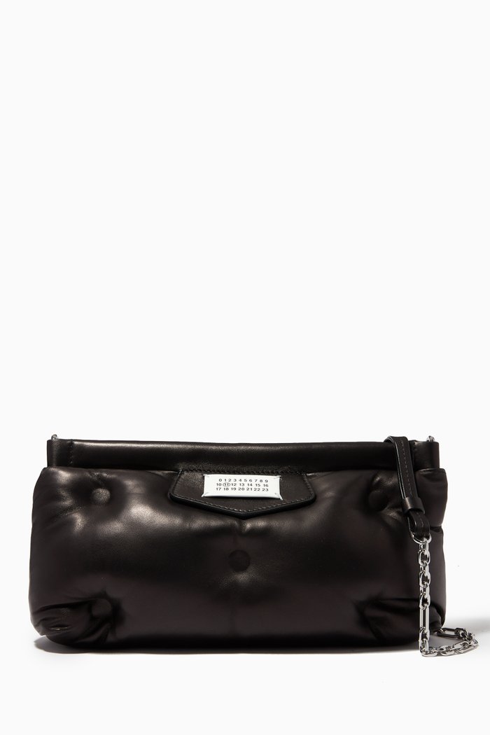 

Glam Slam Red Carpet Clutch in Calfskin Leather, Black