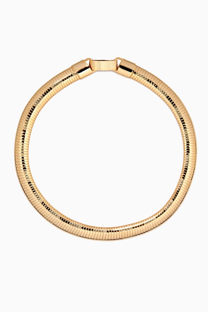 

Rediscovered 1980s Flex Collar Necklace, Gold