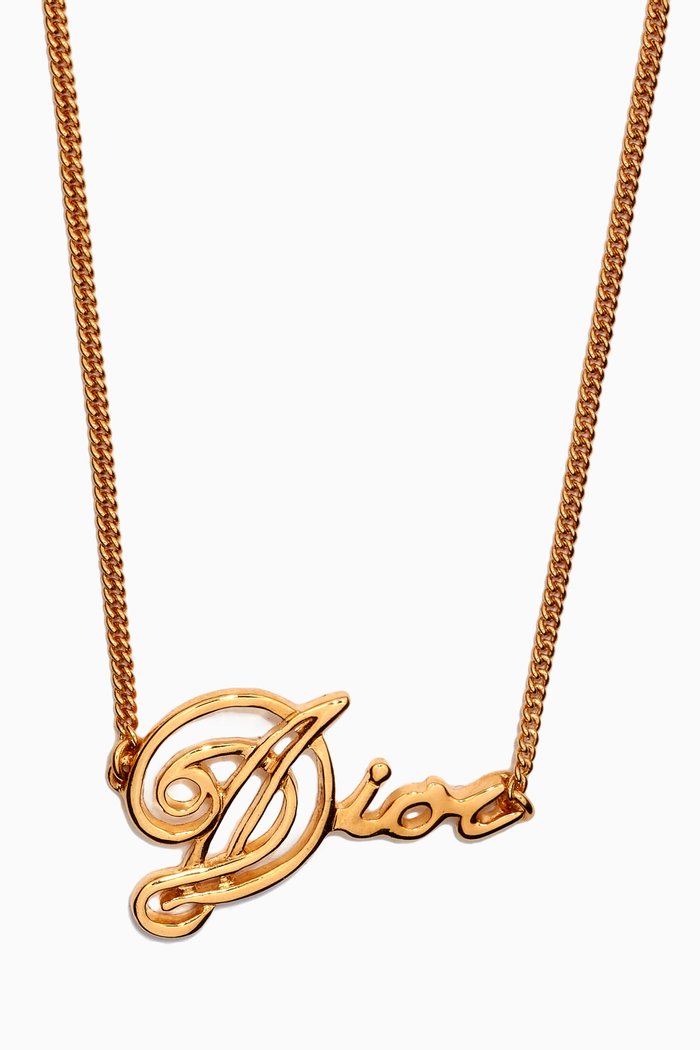

1980s Vintage Christian Dior Necklace, Gold