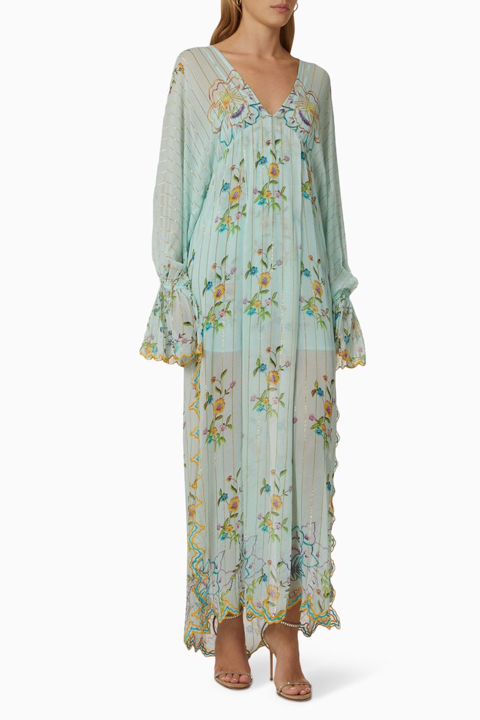 

Hoor Printed Kaftan, Blue