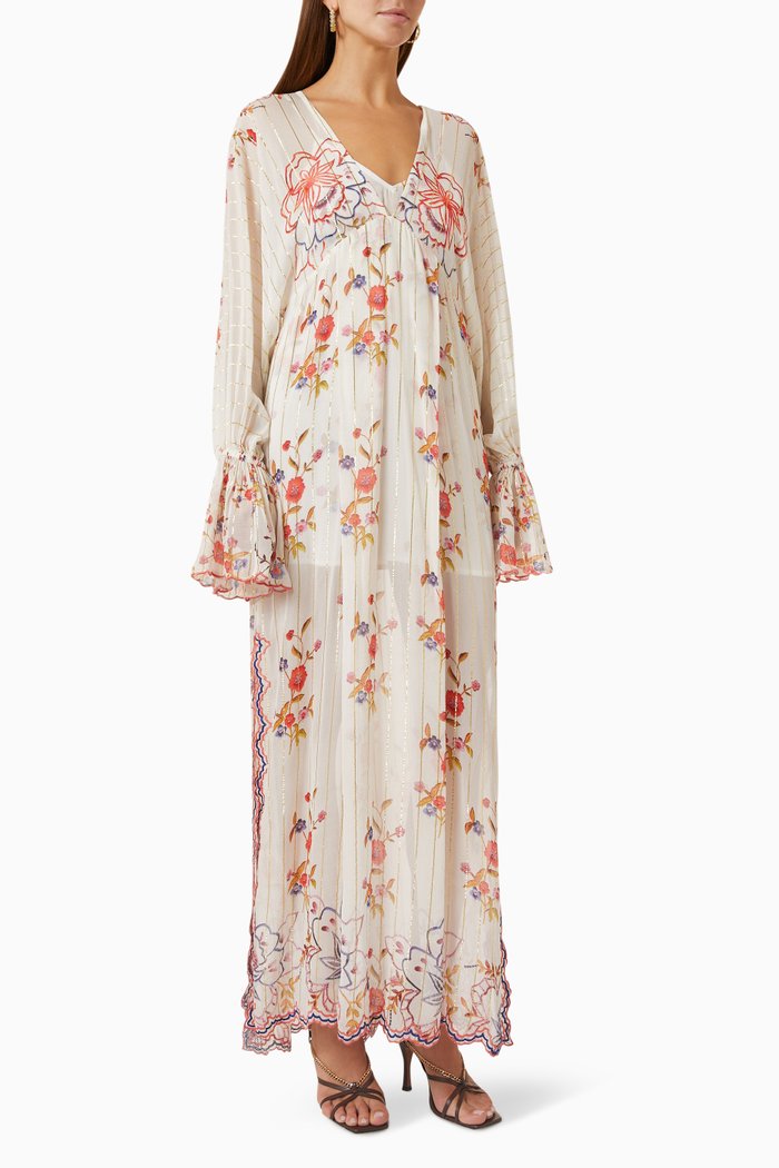 

Hoor Printed Kaftan, Neutral