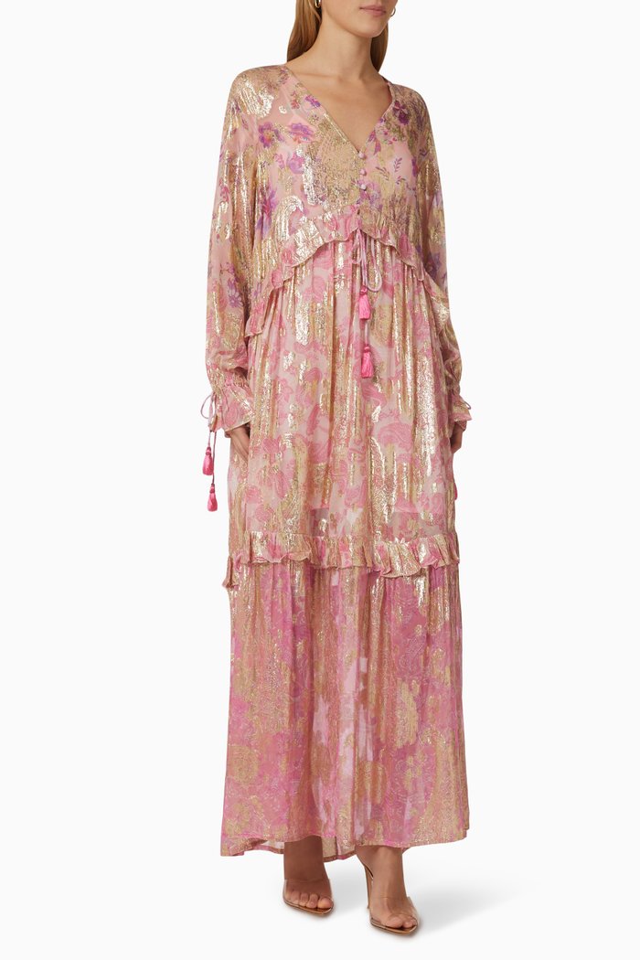 

Sahar Printed Kaftan, Pink