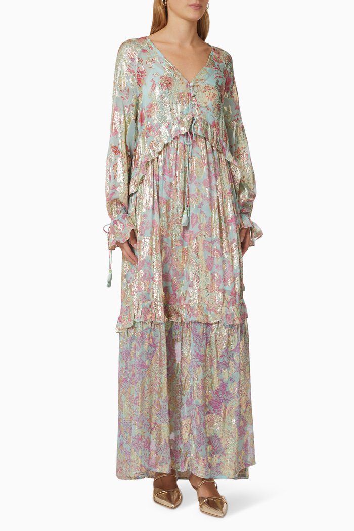 

Sahar Printed Kaftan, Green