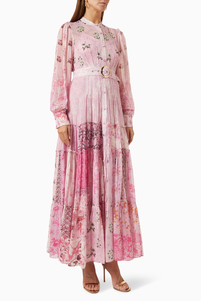 

Sahar Printed Maxi Dress, Pink