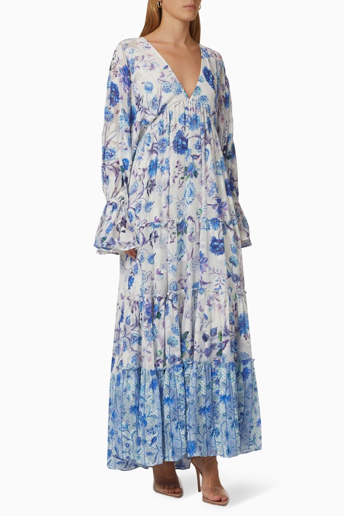 

Tara Printed Maxi Dress, Blue