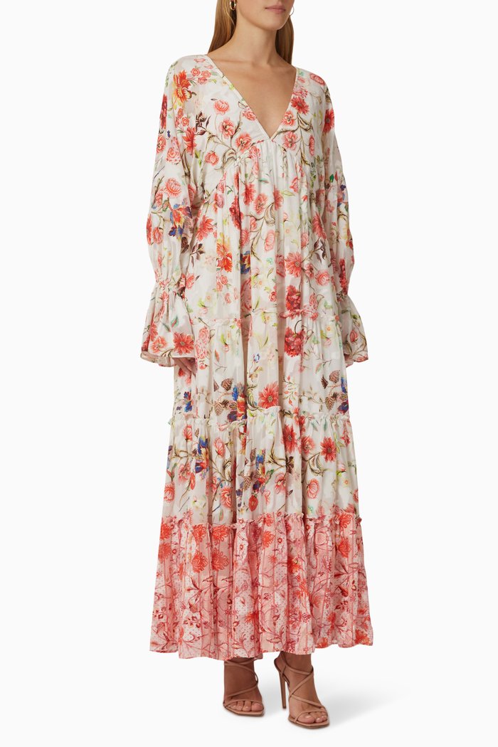 

Tara Printed Maxi Dress, Orange