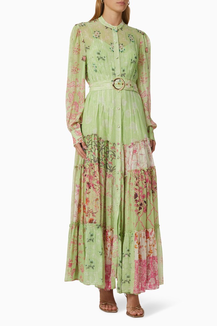 

Sahar Printed Maxi Dress, Green