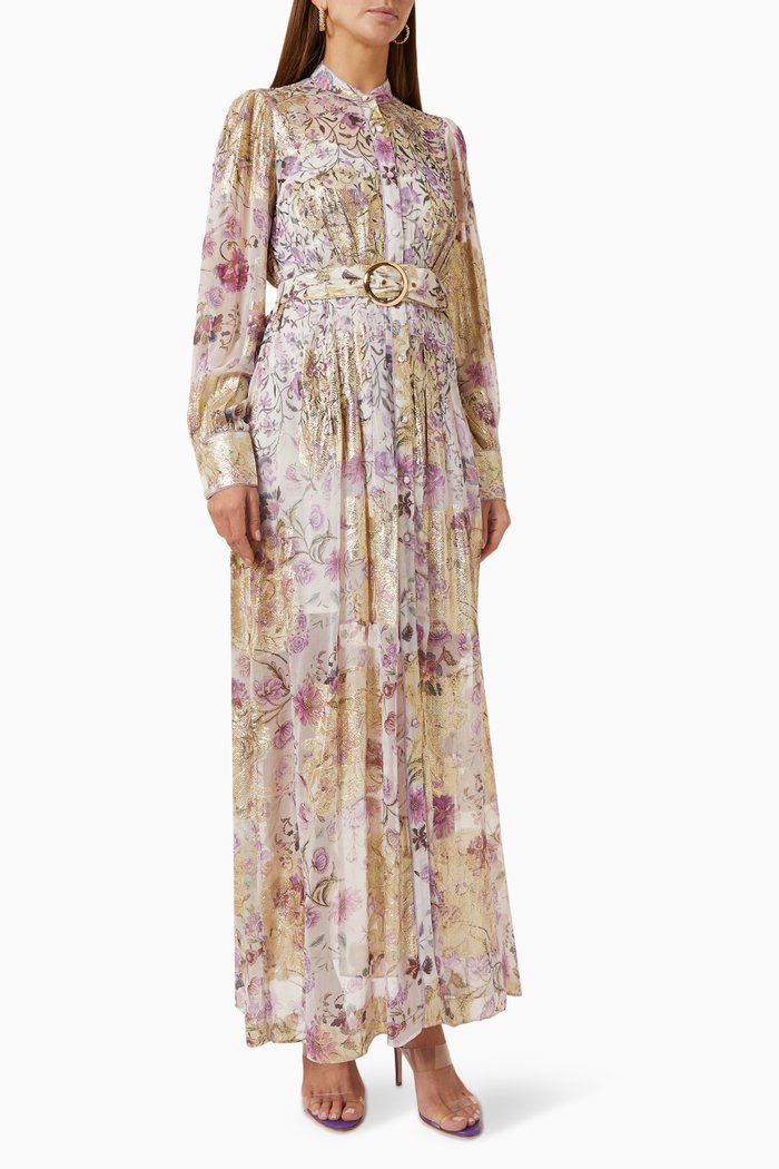 

Tara Printed Maxi Dress, Purple
