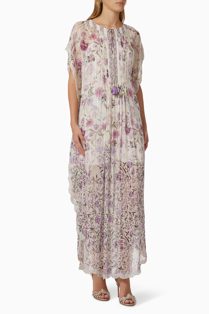 

Tara Printed Kaftan, Purple