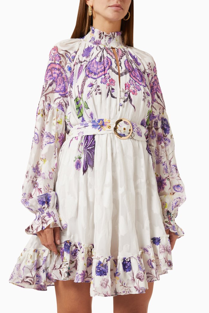 

Tara Printed Mini Dress, Purple