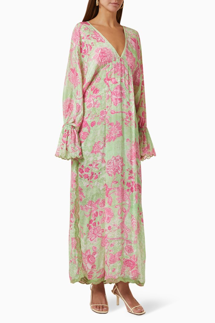 

Xari Printed Kaftan, Green