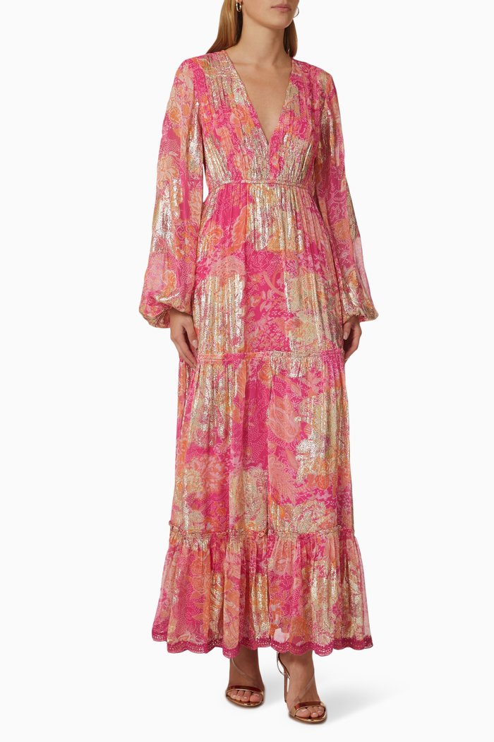 

Xari Printed Maxi Dress, Pink