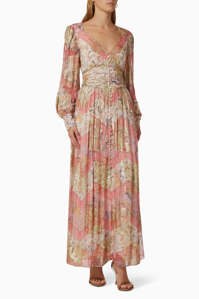 

Kalon Printed Maxi Dress, Pink
