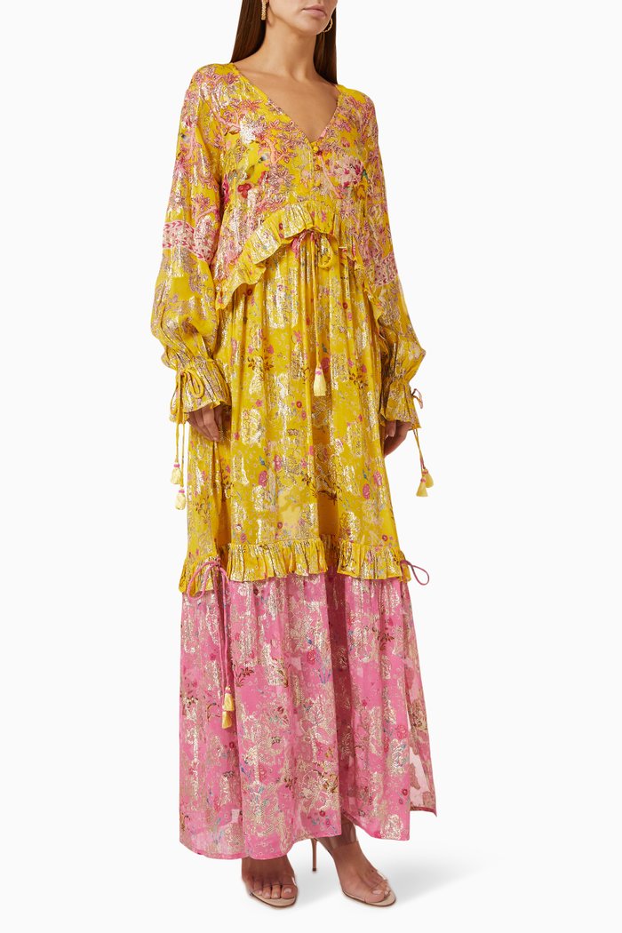 

Vim Printed Kaftan, Gold