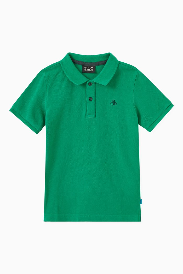 Classic Polo Shirt in Cotton, Green