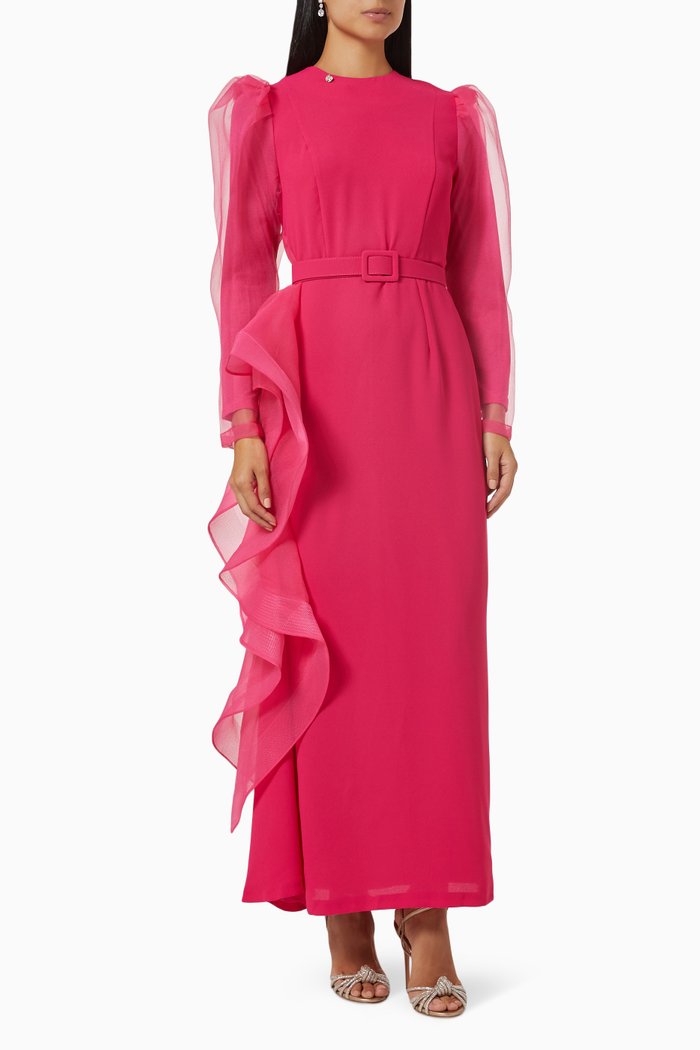 

Frida Draped Maxi Dress, Pink