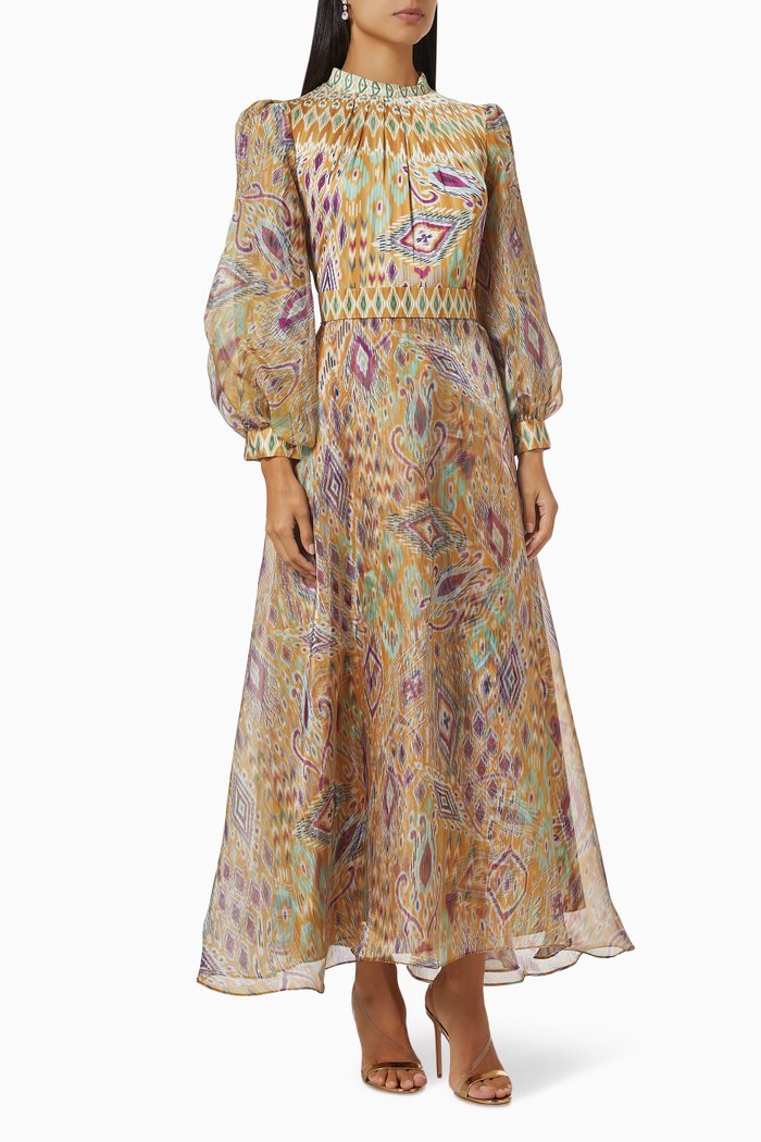 

Palermo Abstract-print Maxi Dress, Orange