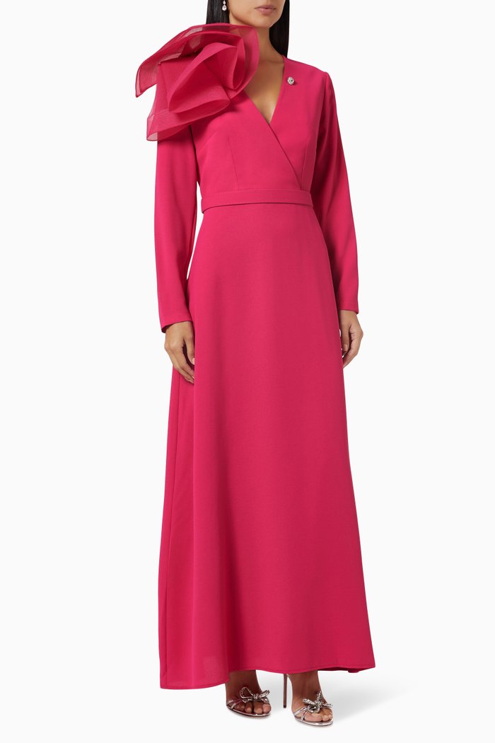

Peru Ruffled Maxi Dress, Pink