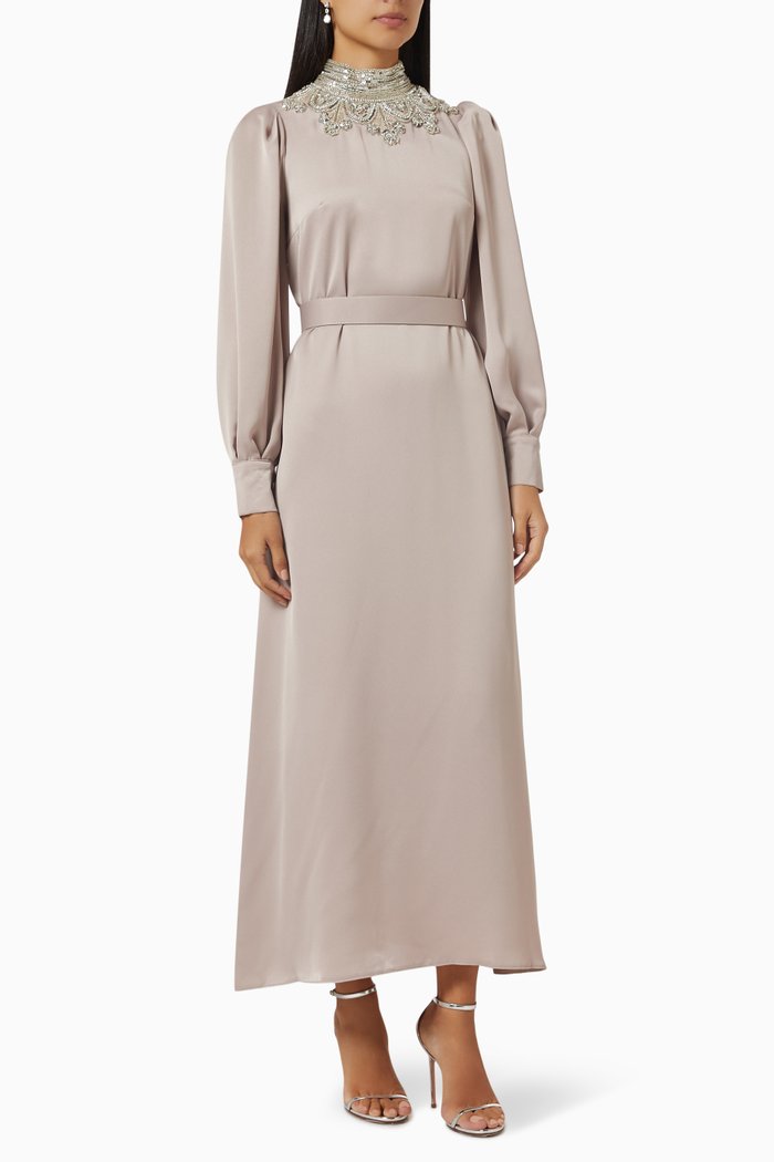 

Cherelle Sequin-embellished Maxi Dress, Neutral