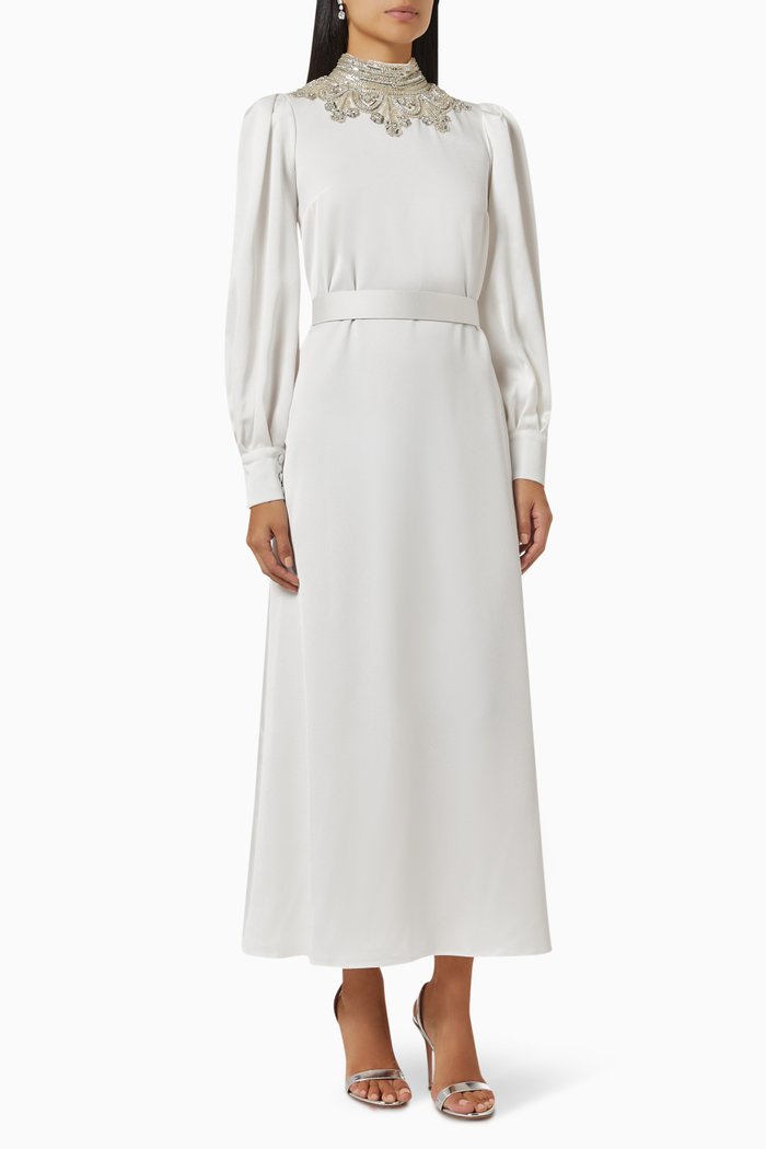 

Cherelle Sequin-embellished Maxi Dress, White