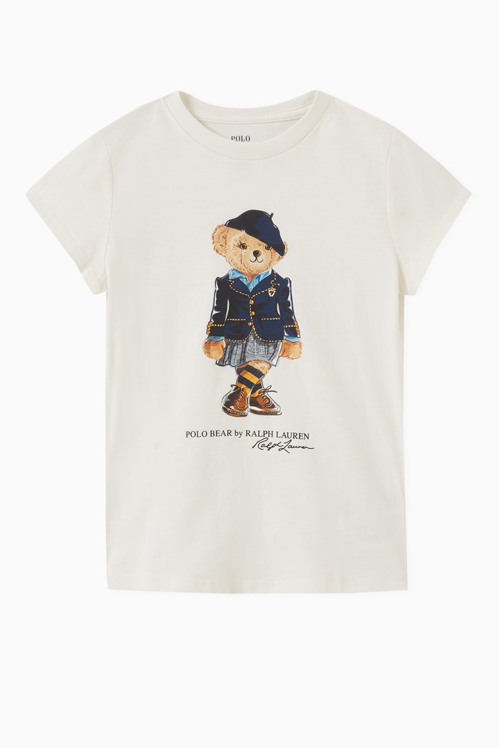 

Teddy Bear T-shirt in Cotton, Neutral