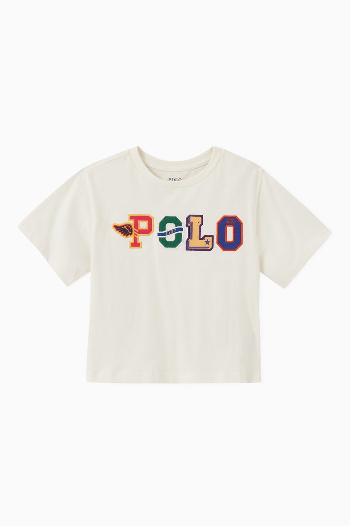 

Polo Logo Patch T-shirt in Cotton, Neutral