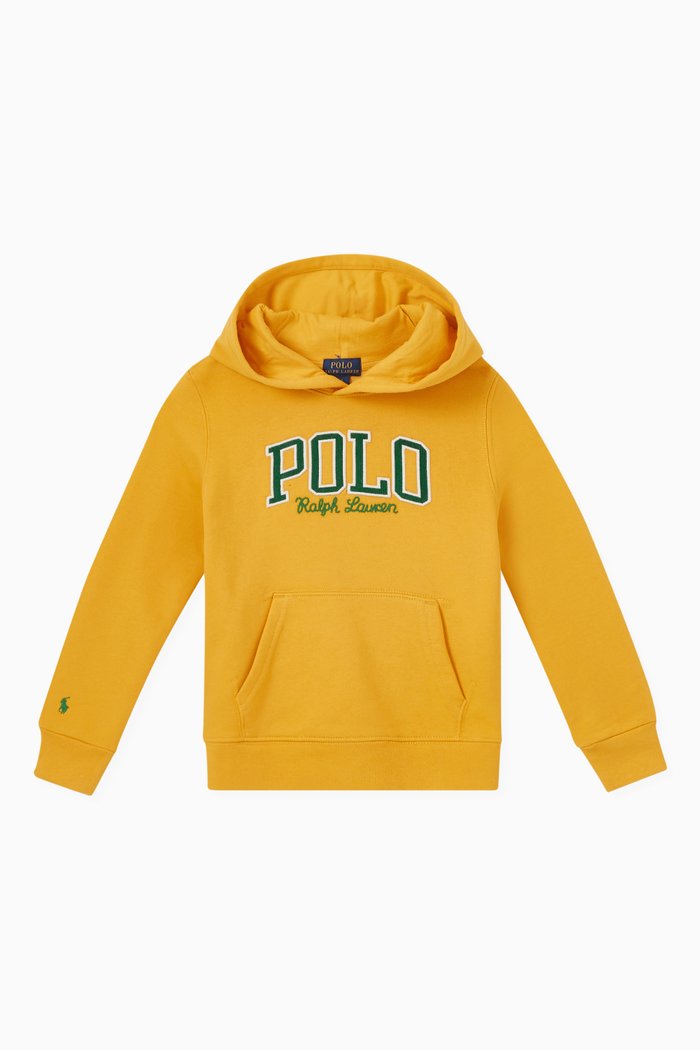 

Polo Varsity Logo Hoodie in Cotton, Yellow