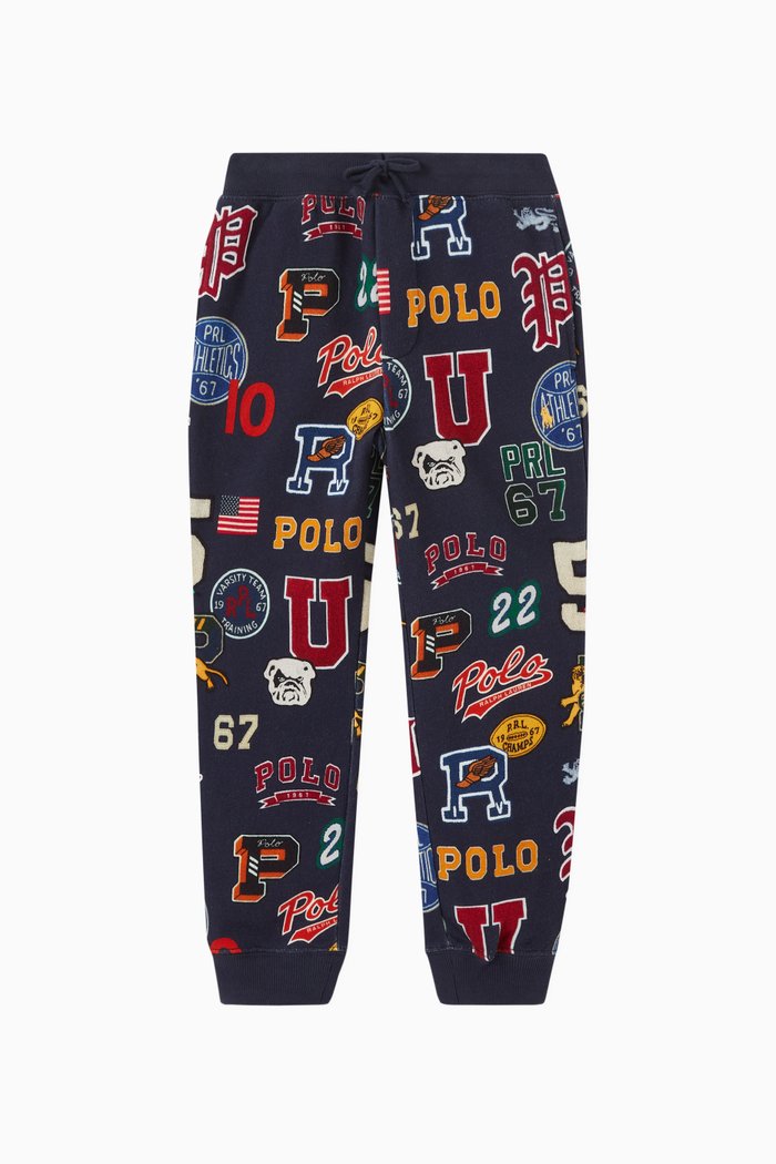 

Abstract Varsity Sweatpants in Cotton-blend, Multicolour