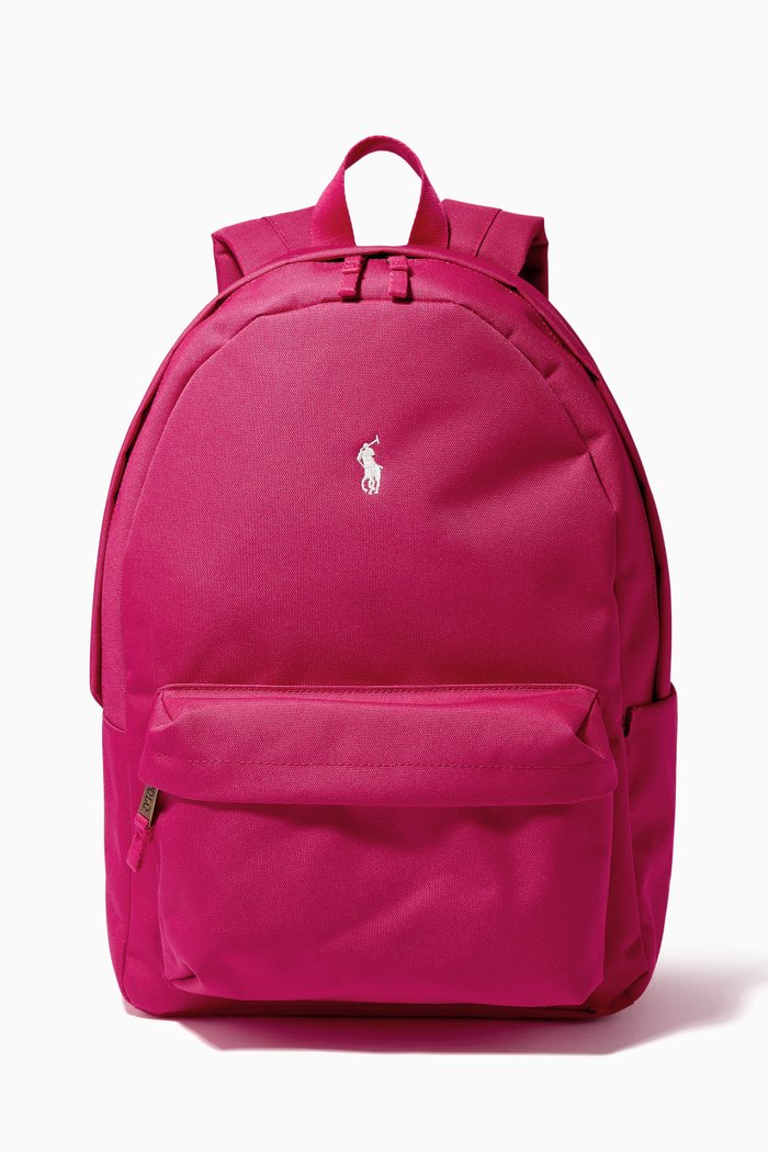 

Micro Pony Logo Backpack in Nylon, Pink