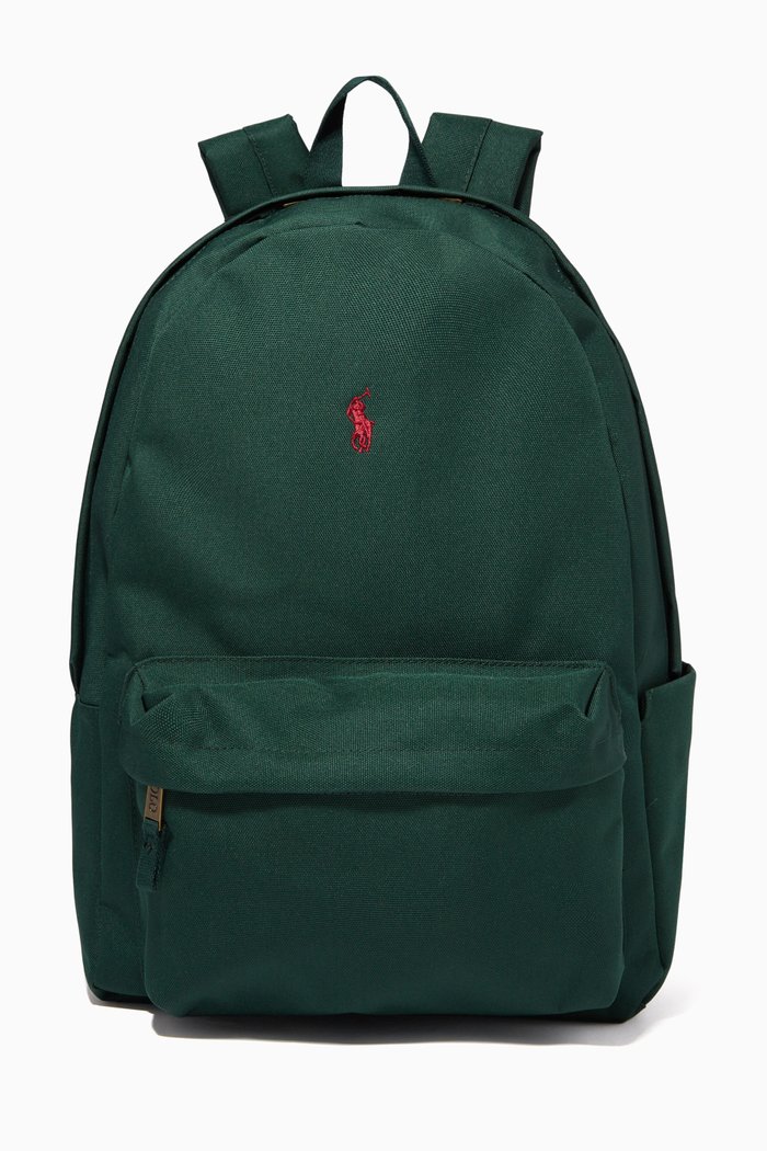 Micro Pony Logo Backpack in Nylon, Green