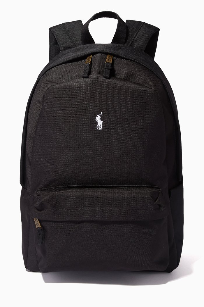 

Micro Pony Logo Backpack in Nylon, Black