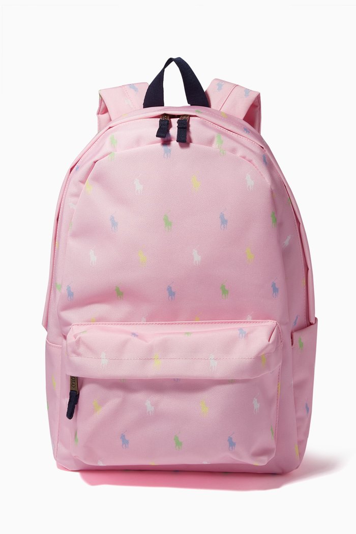 

Logo-printed Backpack in Nylon, Pink