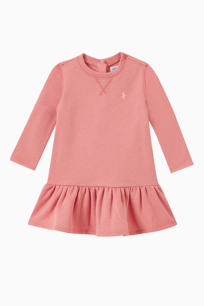 

Logo Dress in Cotton, Pink