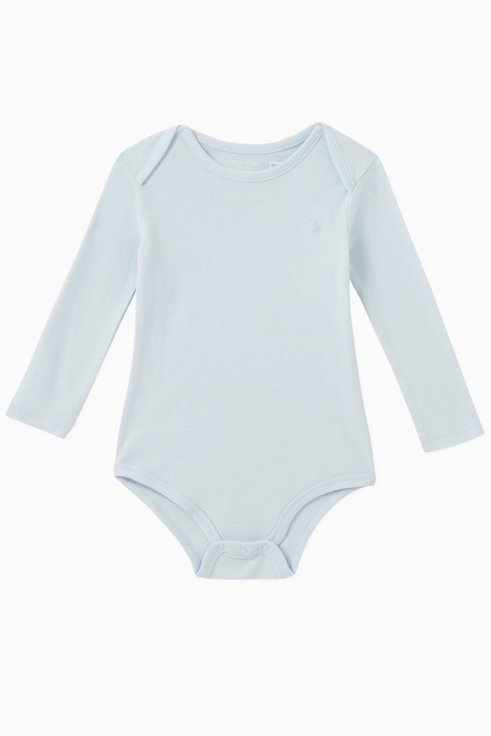 

Logo Bodysuit in Cotton, Blue